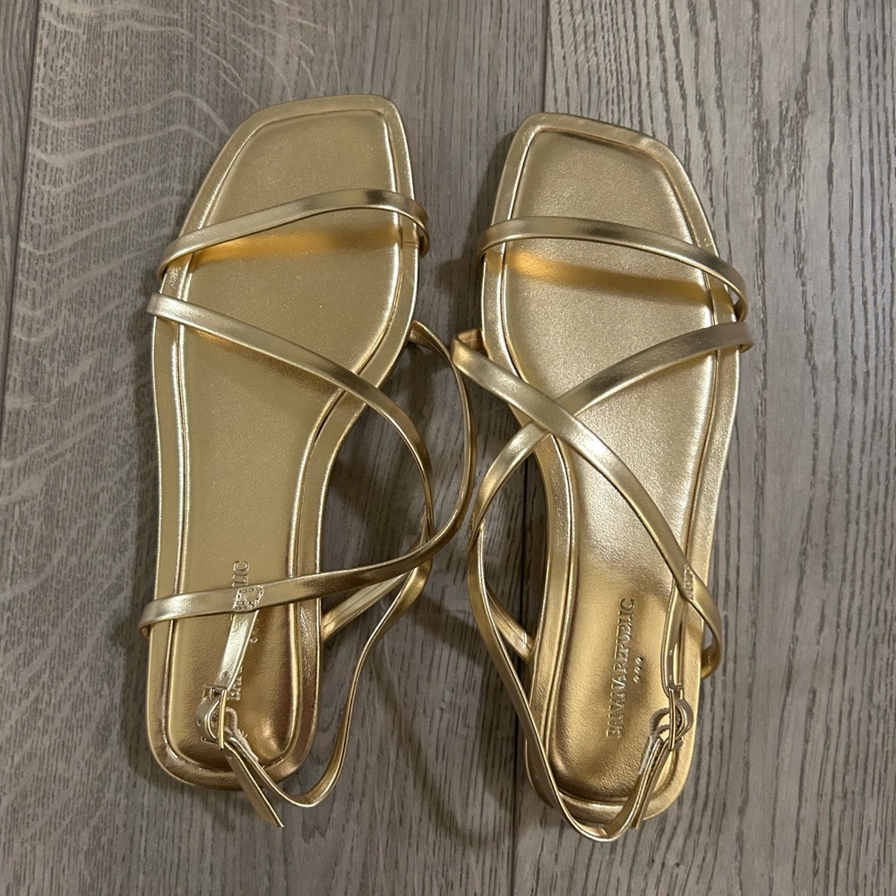 Gold Strappy Sandals